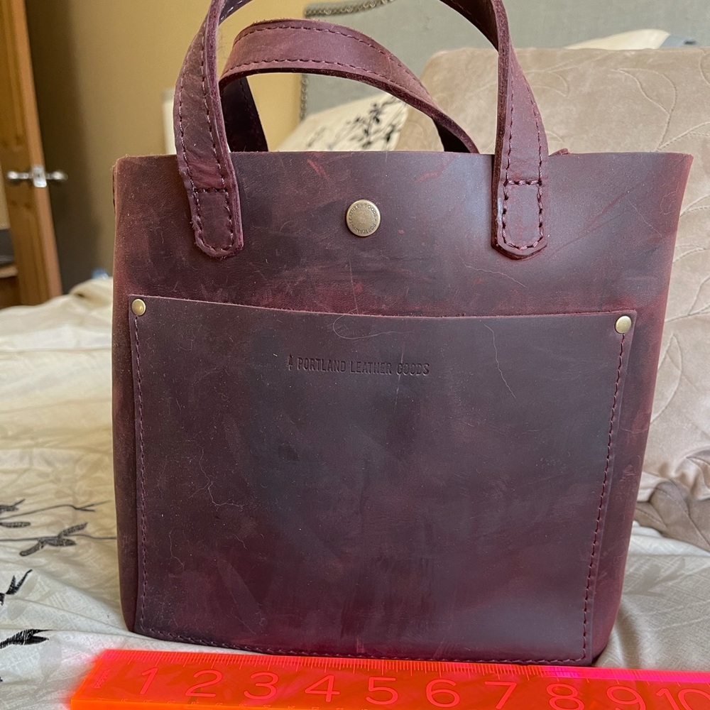 Portland Leather Goods Mini Crossbody in Merlot
